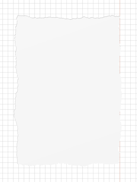 Порванная белая квадратная бумага с полями и копировальным пространством, приклеенная на светлом фоне
 - Вектор,изображение