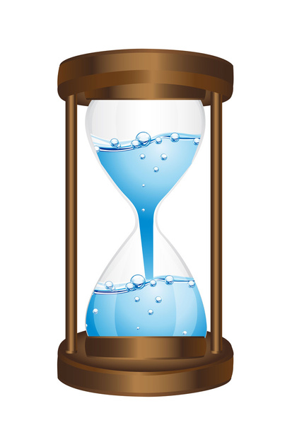 reloj de arena con agua
 - Vector, Imagen