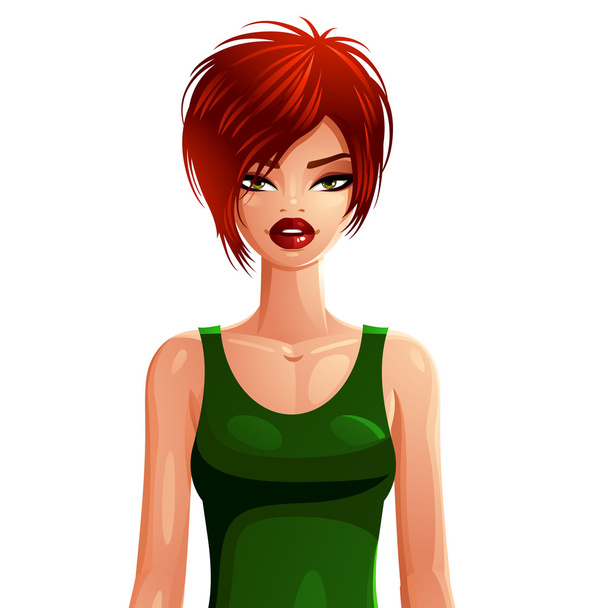 young pretty woman - Vector, Image