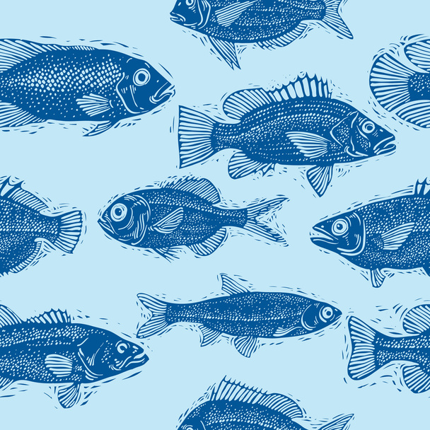 different fishes silhouettes.  - Vector, afbeelding