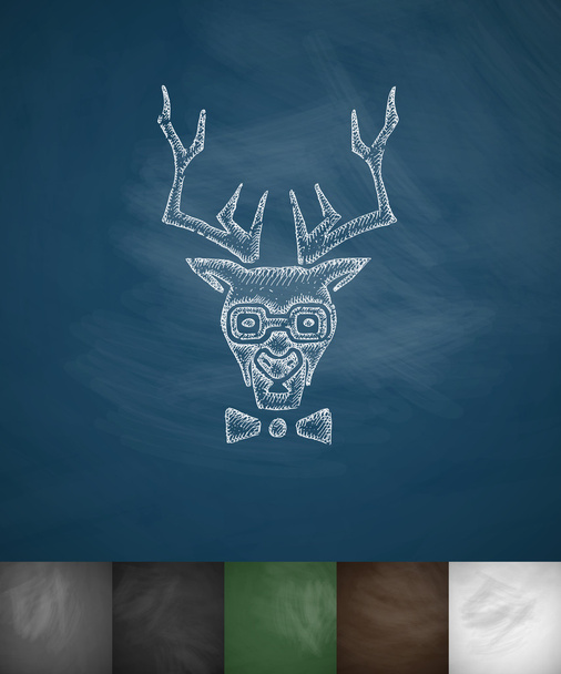 hipster deer icon. - Vector, Image