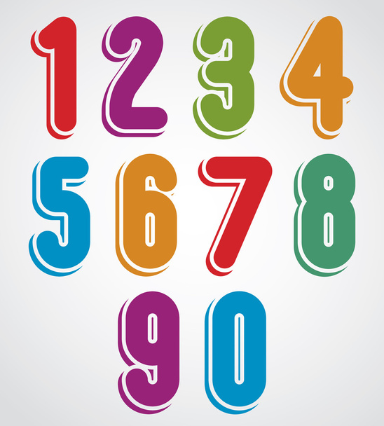 Rounded tall numbers  - Vector, Image