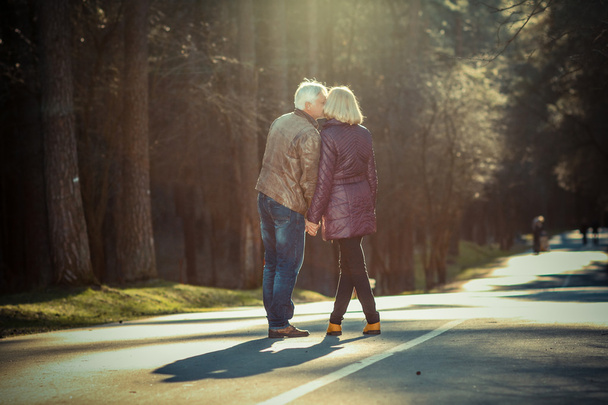 elderly couple outdoors - Photo, Image