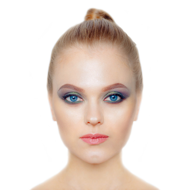 blond woman with professional makeup - Photo, Image