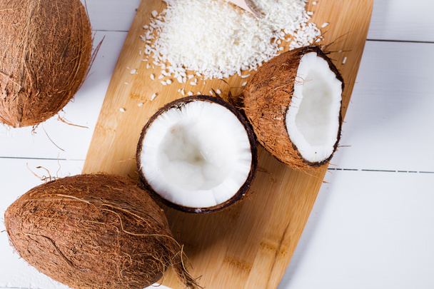 Coconut on white background.  - Foto, afbeelding