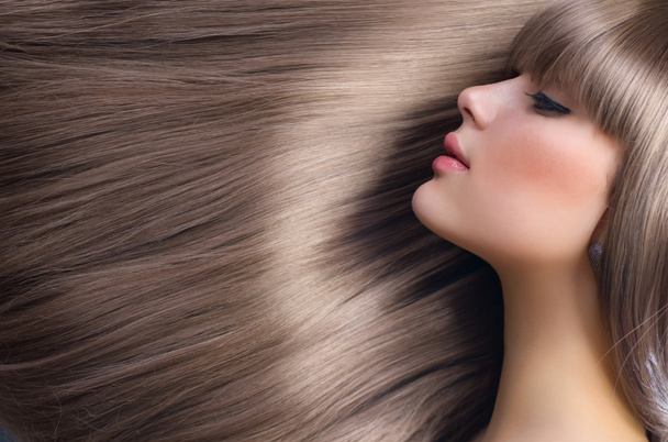 Biondo Hair.Beautiful donna con capelli lunghi dritti sani
 - Foto, immagini