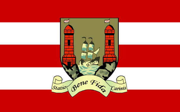 Vlag van County Cork is de grootste en meest zuidelijke provincie van Ir - Foto, afbeelding