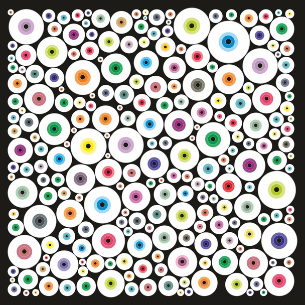 abstract eyes on a black background - Vector, Image