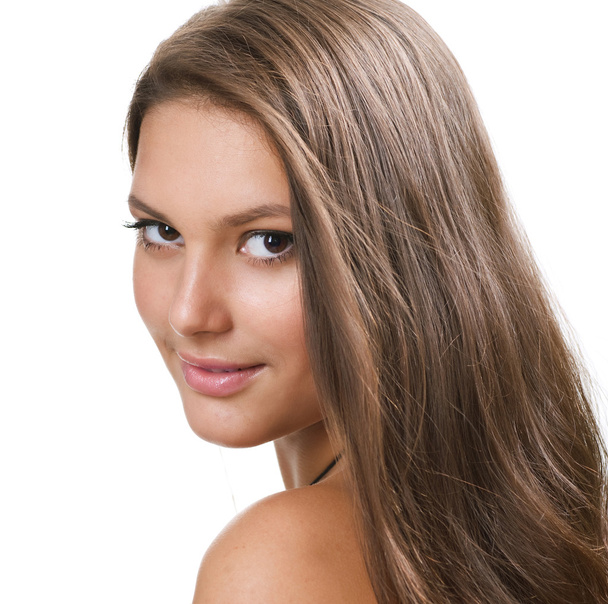 Beautiful Girl portrait with healthy hair - Foto, Imagem