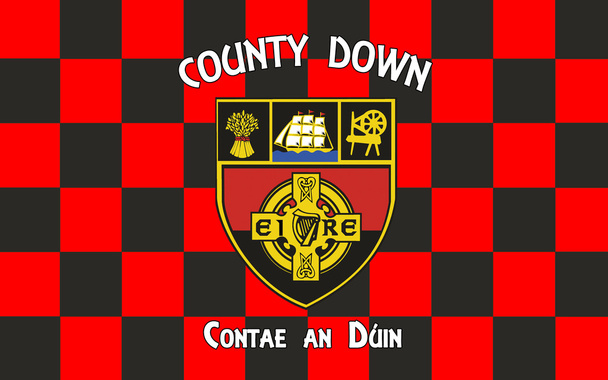 Flagge der Grafschaft Down in Nordirland - Foto, Bild