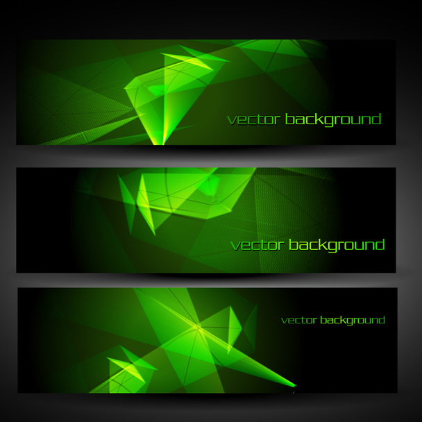 vector green abstract banner - Vektor, Bild