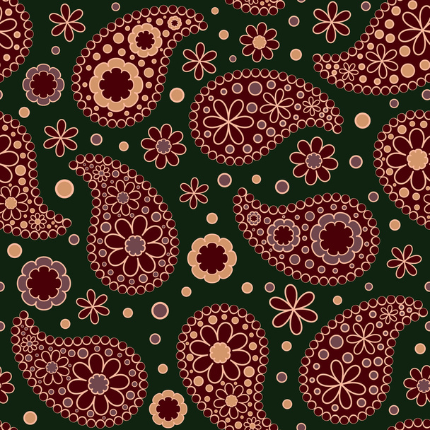 Paisley seamless pattern.  The style boho - ベクター画像