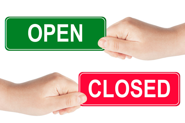 Open and closed sign - Photo, Image
