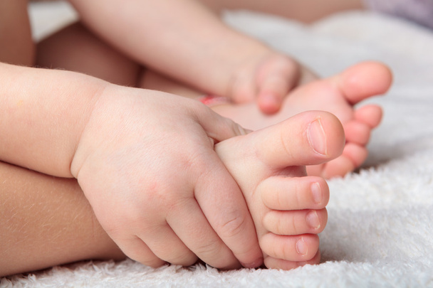 Baby pretty feet and hands - Photo, Image