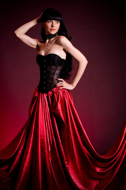 Flamenco Carmen bela mulher de vestido
 - Foto, Imagem