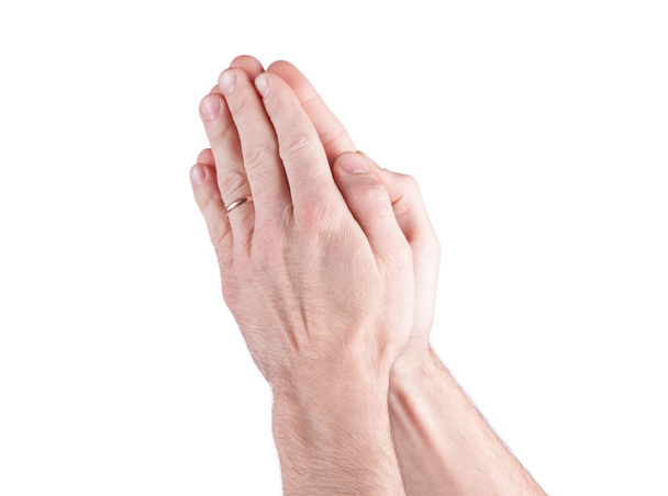 Handen bidden man - Foto, afbeelding