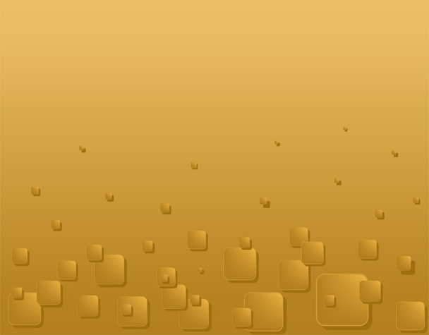 Gold background with rising gold squares up with shadow on golden background - Vecteur, image