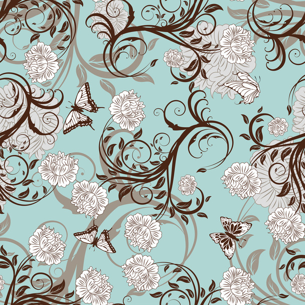 seamless floral pattern - Vektori, kuva
