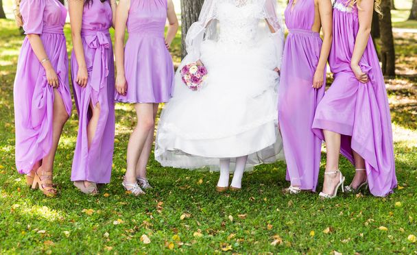 Bride and bridesmaids legs - Photo, Image