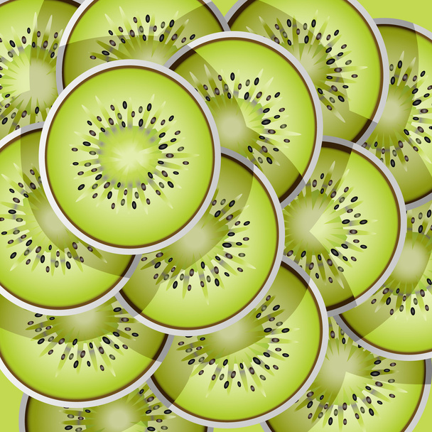 Kiwi slices pattern - ベクター画像