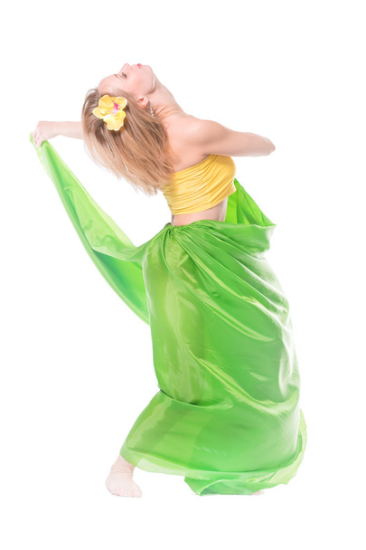 young blonde girl dancing  - Foto, afbeelding