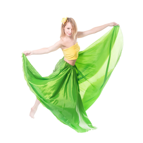young blonde girl dancing  - Valokuva, kuva
