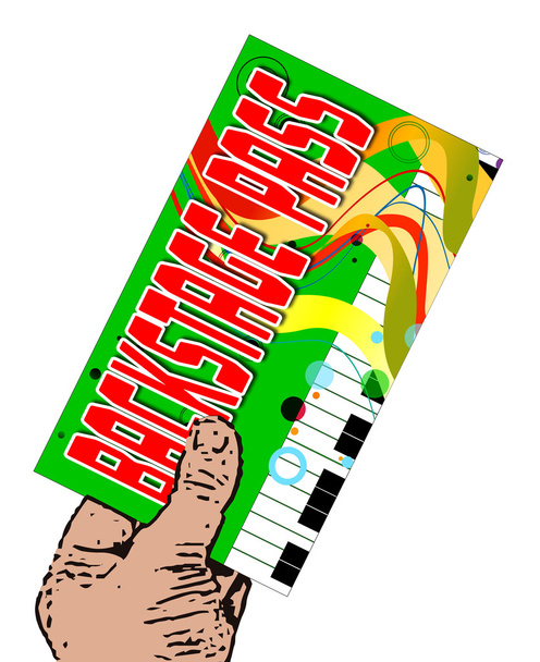 Holding A Backstage Pass - Vector, Image
