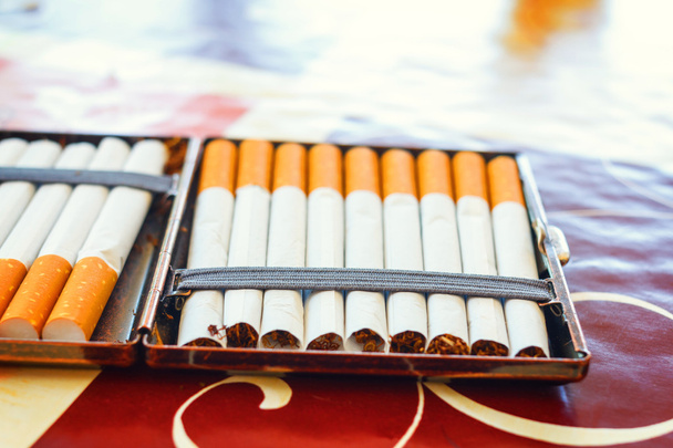 hand made cigarettes, close up - Photo, Image