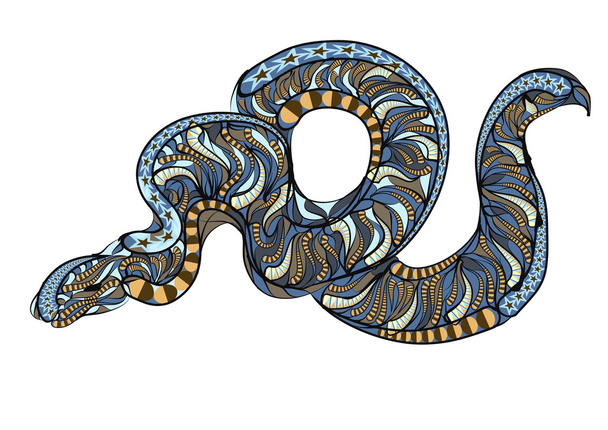 ethnic royal python - Vetor, Imagem