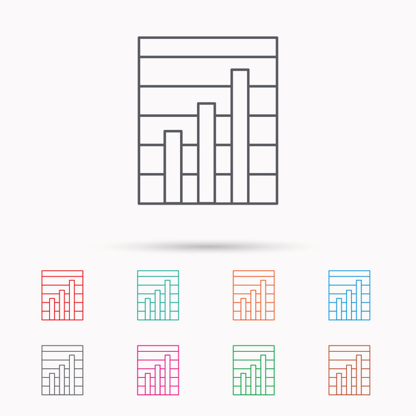 Chart icon. Graph diagram sign. - Vector, Image