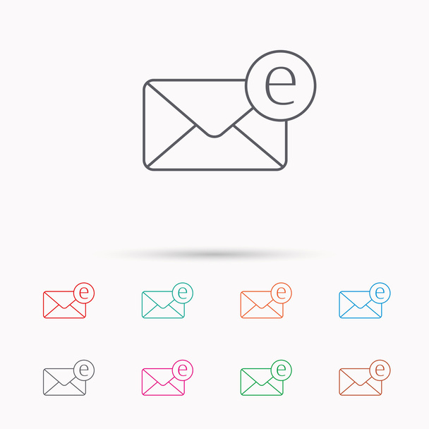 Envelope mail icon. Email message sign. - Vetor, Imagem