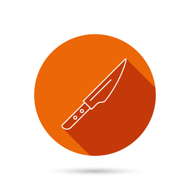 Kitchen knife icon. Chef tool sign. - Vector, afbeelding