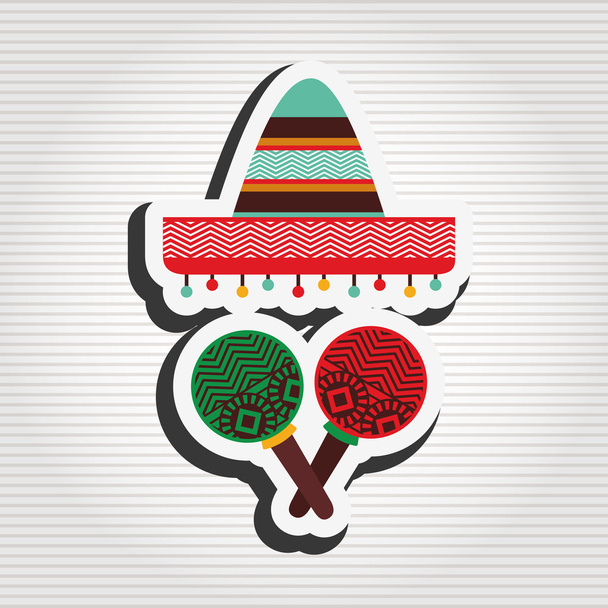 mexican culture icon design - Vector, Image