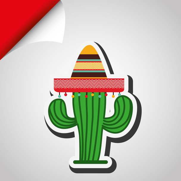 mexican culture icon design - Vector, Image