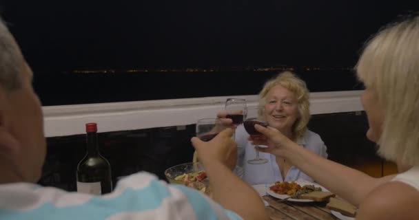 Mature Woman Proposing a Toast - Πλάνα, βίντεο