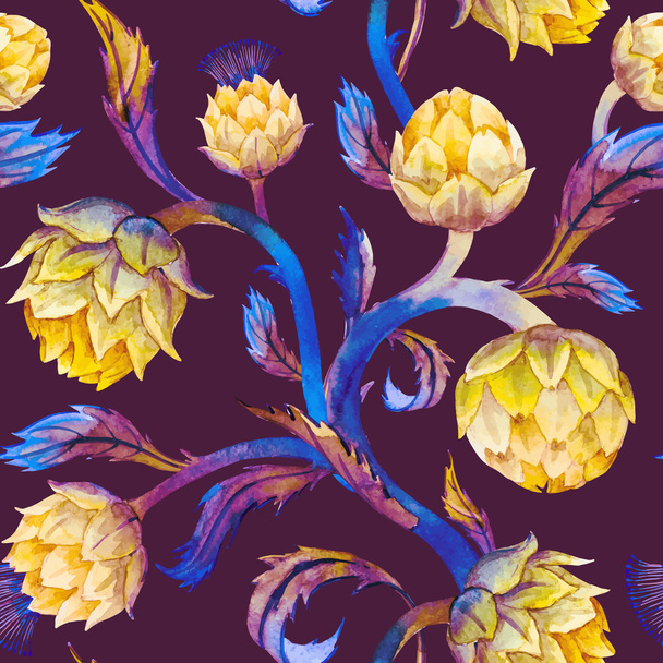 Aquarelle art nouveau motif artichaut
 - Vecteur, image