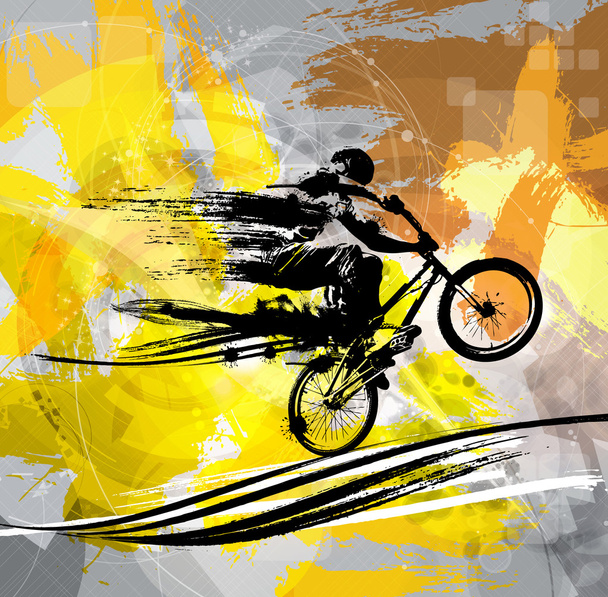BMX biker ilustración
  - Vector, imagen