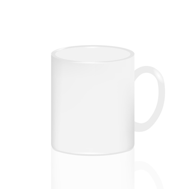 現実的な古典的な白いカップ。ベクトル図 - ベクター画像