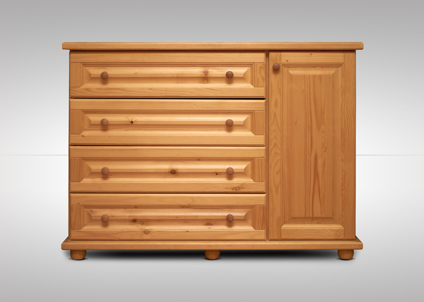 wooden cabinet isolated on background - Photo, Image