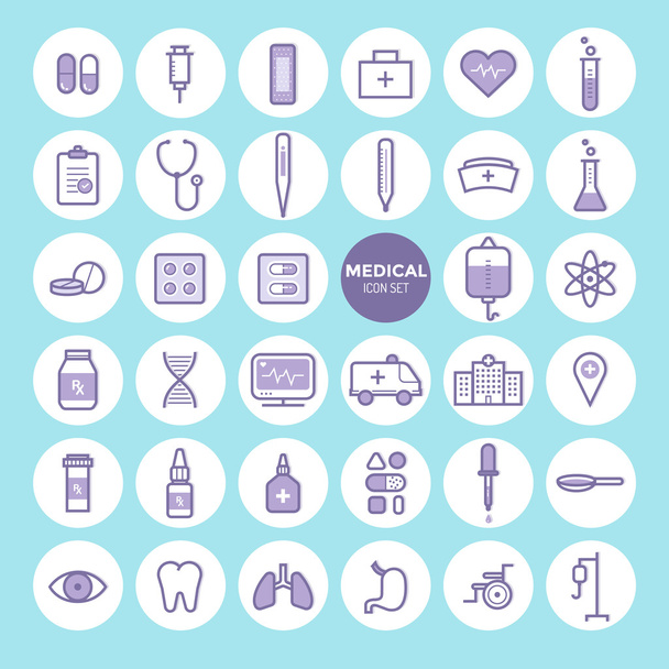 set icone per l'assistenza medica e sanitaria - Vettoriali, immagini