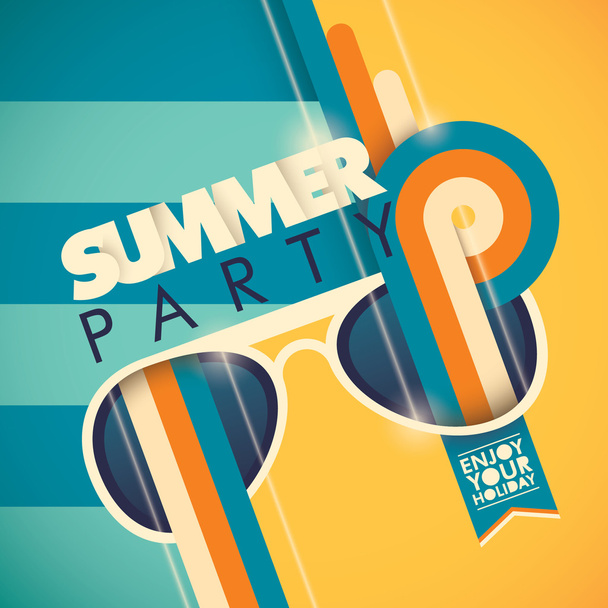 Colorful summer party background. - Vector, Image