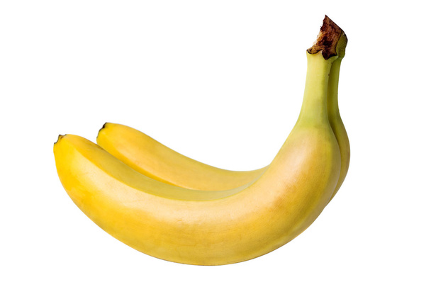 Two bananas on white background - Фото, зображення