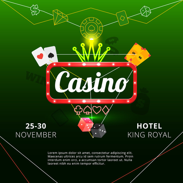 Cartel de invitación Casino
 - Vector, imagen