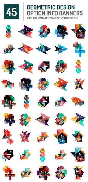 Set of web box geometric banners - Vector, Image