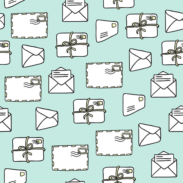 Seamless mail pattern. - Vektor, obrázek