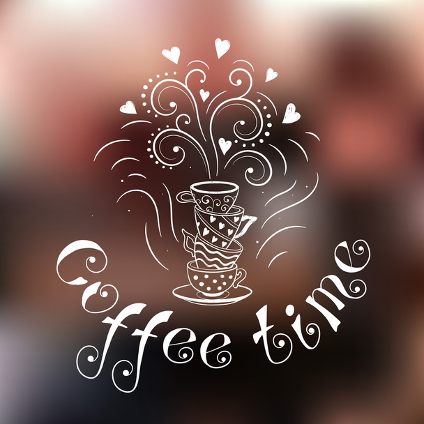 Coffee time illustration - Vector, Image