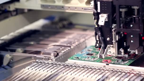 Automated electronics parts manufacturing line. - Footage, Video