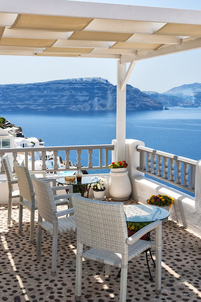 Santorini Oia, stolování - Fotografie, Obrázek