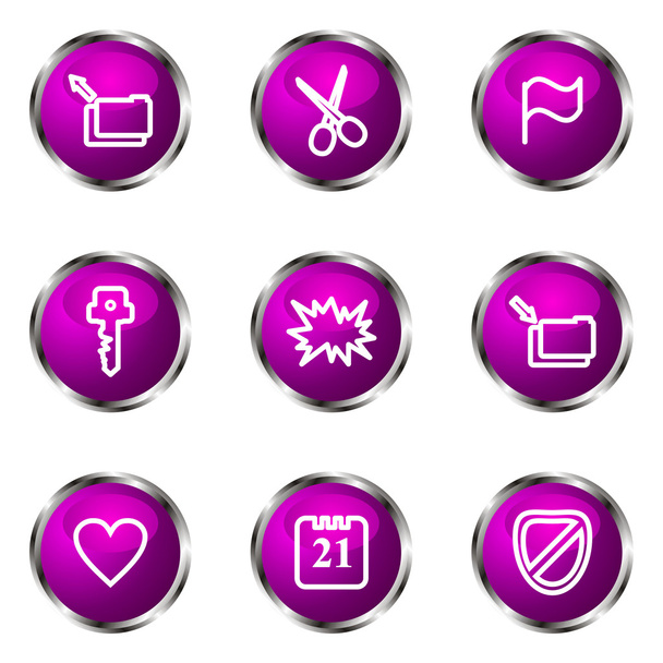 Glossy icon set - Vecteur, image