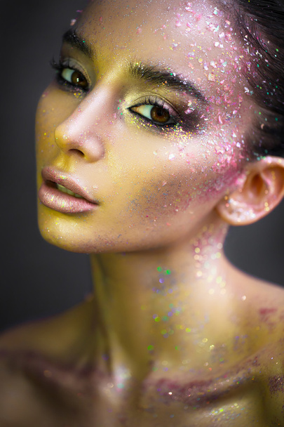 beautiful and bright makeup - Fotó, kép